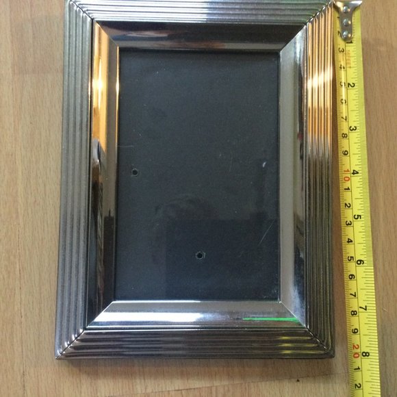 Art Deco Style Picture Frame Glass Silver Tone Heavy Duty Hang or Mantel Display - Picture 6 of 9